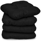 Beautissu Stuhlkissen 4er Set Sitzkissen Lisa Schwarz, 40x40x8cm, Indoor &...