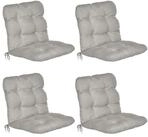 Beautissu Sitzauflage 4er Set Niedriglehner Auflagen Set Flair NL, 100x50x8cm,