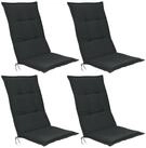 Beautissu Hochlehnerauflage 4er Set Hochlehner Set Base HL Sitzkissen, 120x50x6cm