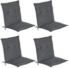 Beautissu Sitzauflage 4er Set Niedriglehner Auflage Loft NL, 100x50x6cm,...