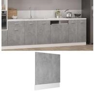 vidaXL Unterschrank Geschirrsp&uuml;lerblende Betongrau 59,5x3x67 cm Holzwerkstoff
