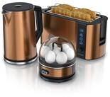 Arendo Fr&uuml;hst&uuml;cks-Set (3-tlg), Wasserkocher 1,5l, 4-Scheiben Toaster, 7er