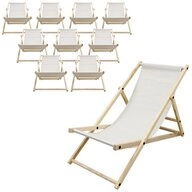 ECD Germany Gartenliege Holz Liegestuhl Beachstuhl klappbarer Strandstuhl...