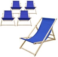 ECD Germany Gartenliege Holz Liegestuhl Beachstuhl klappbarer Strandstuhl...