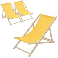 ECD Germany Gartenliege Holz Liegestuhl Beachstuhl klappbarer Strandstuhl...