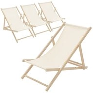 ECD Germany Gartenliege Holz Liegestuhl Beachstuhl klappbarer Strandstuhl...