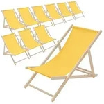 ECD Germany Gartenliege Holz Liegestuhl Beachstuhl klappbarer Strandstuhl...