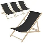 ECD Germany Gartenliege Holz Liegestuhl Beachstuhl klappbarer Strandstuhl...