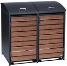 Zelsius M&uuml;lltonnenbox Zelsius M&uuml;lltonnenbox mit abgerundetem Deckel f&uuml;r zwei...