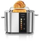 Arendo Toaster Edelstahl, Kurzschlitz, Touch Display, Restzeit &