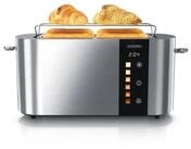 Arendo Toaster Edelstahl, Langschlitz, Touch Display, Restzeit &