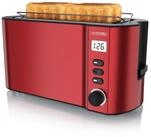 Arendo Toaster Edelstahl, Langschlitz, Display mit Restzeitanzeige,...