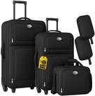 monzana Trolley, 2 Rollen, mit Netzfach Teleskopgriff Reisetasche Rollen Koffer