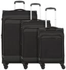 D&N Trolleyset Travel Line, 4 Rollen, (3-teilig, 3 tlg), Polyester