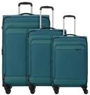 D&N Trolleyset Travel Line, 4 Rollen, (3-teilig, 3 tlg), Polyester