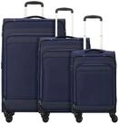 D&N Trolleyset Travel Line, 4 Rollen, (3-teilig, 3 tlg), Polyester