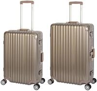 Travelhouse Trolleyset London, 4 Rollen, (2 tlg), TSA Zahlenschloss Alu-Rahmen