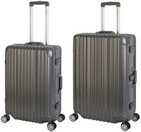 Travelhouse Trolleyset London, 4 Rollen, (2 tlg), TSA Zahlenschloss Alu-Rahmen