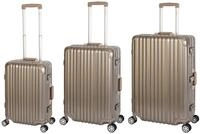 Travelhouse Trolleyset London, 4 Rollen, (Spar-Set, 3 tlg., Hartschalen-Trolley Set),