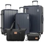 VALLSERO Trolleyset Koffer-Set( M,L,XL) Hartschalen-Koffer, Rollkoffer 5-teiliges
