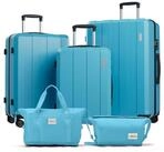 VALLSERO Trolleyset Koffer-Set( M,L,XL) Hartschalen-Koffer, Rollkoffer 5-teiliges