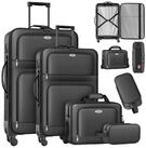 KESSER Kofferset, 4 Rollen, (Kosmetiktasche Handgep&auml;ck leichter Koffer & gro&szlig;e