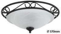 Rabalux Deckenleuchte, Mediterrane Deckenlampe aus wei&szlig;em Alabasterglas