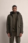 bugatti Kurzjacke mit innenliegendem Strickkragen