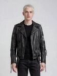trueprodigy Lederjacke Dwayne mit Nieten, Print und Waschung