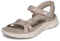 Sandale SKECHERS "GO WALK FLEX SANDAL-ILLUMINATE", Damen, Gr. 42, grau (taupe),
