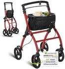 Juskys Indoor-Rollator Aktiv, f&uuml;r die Wohnung, mit Tasche & Tablett, schmal,