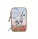 Depesche Schmuckset Miss Melody 3 Fach Federtasche mit Poppy Sand Design, Ideal...