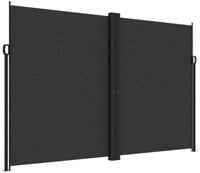 vidaXL Seitenmarkise Sichtschutz Windschutz Ausziehbar Schwarz 220x600 cm