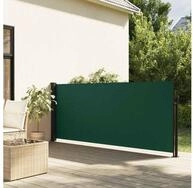 vidaXL Seitenmarkise Seitenmarkise Ausziehbar Dunkelgr&uuml;n 140x500 cm