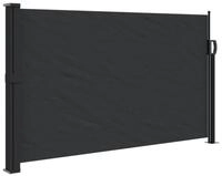 vidaXL Seitenmarkise Sichtschutz Windschutz Ausziehbar Schwarz 120x500 cm