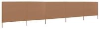 vidaXL Sonnensegel, 5-teiliges Windschutzgewebe 600 x 80 cm Taupe