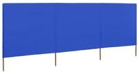 vidaXL Sonnensegel, 3-teiliges Windschutzgewebe 400 x 120 cm Azurblau