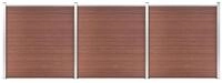 vidaXL Gartenzaun Gartenzaun WPC 526x186 cm Braun, (1-St)