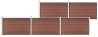 vidaXL Gartenzaun Gartenzaun WPC 872x106 cm Braun, (1-St)