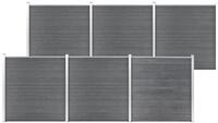 vidaXL Gartenzaun Gartenzaun WPC 1045x186 cm Grau, (1-St)