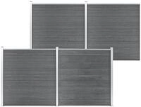 vidaXL Gartenzaun Gartenzaun WPC 699x186 cm Grau, (1-St)