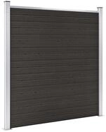 vidaXL Gartenzaun Zaunelement WPC 180x186 cm Schwarz, (1-St)