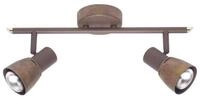 Brilliant Deckenleuchten Lava, Lampe Lava Spotrohr 2flg altkupfer 2x R50, E14, 40W,