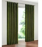 Wirth Vorhang Warnow (1 St), Schlaufen, blickdicht, Chenille gr&uuml;n 132 cm x 225 cm