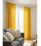 Wirth Vorhang Warnow (1 St), Kr&auml;uselband, blickdicht, Chenille, 270 g/m2 gelb 132 cm