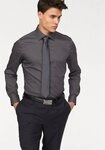 Bruno Banani Langarmhemd Slim-fit Formbest&auml;ndig durch Elastananteil