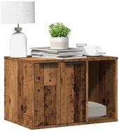 vidaXL Katzentoilette, Katzenklo Altholz-Optik 60x40x40 cm Holzwerkstoff