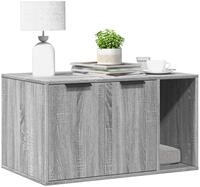 vidaXL Katzentoilette, Katzenklo Grau Sonoma 80x50x45 cm Holzwerkstoff