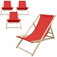 ECD Germany Gartenliege Holz Liegestuhl Beachstuhl klappbarer Strandstuhl...