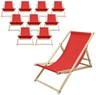 ECD Germany Gartenliege Holz Liegestuhl Beachstuhl klappbarer Strandstuhl...